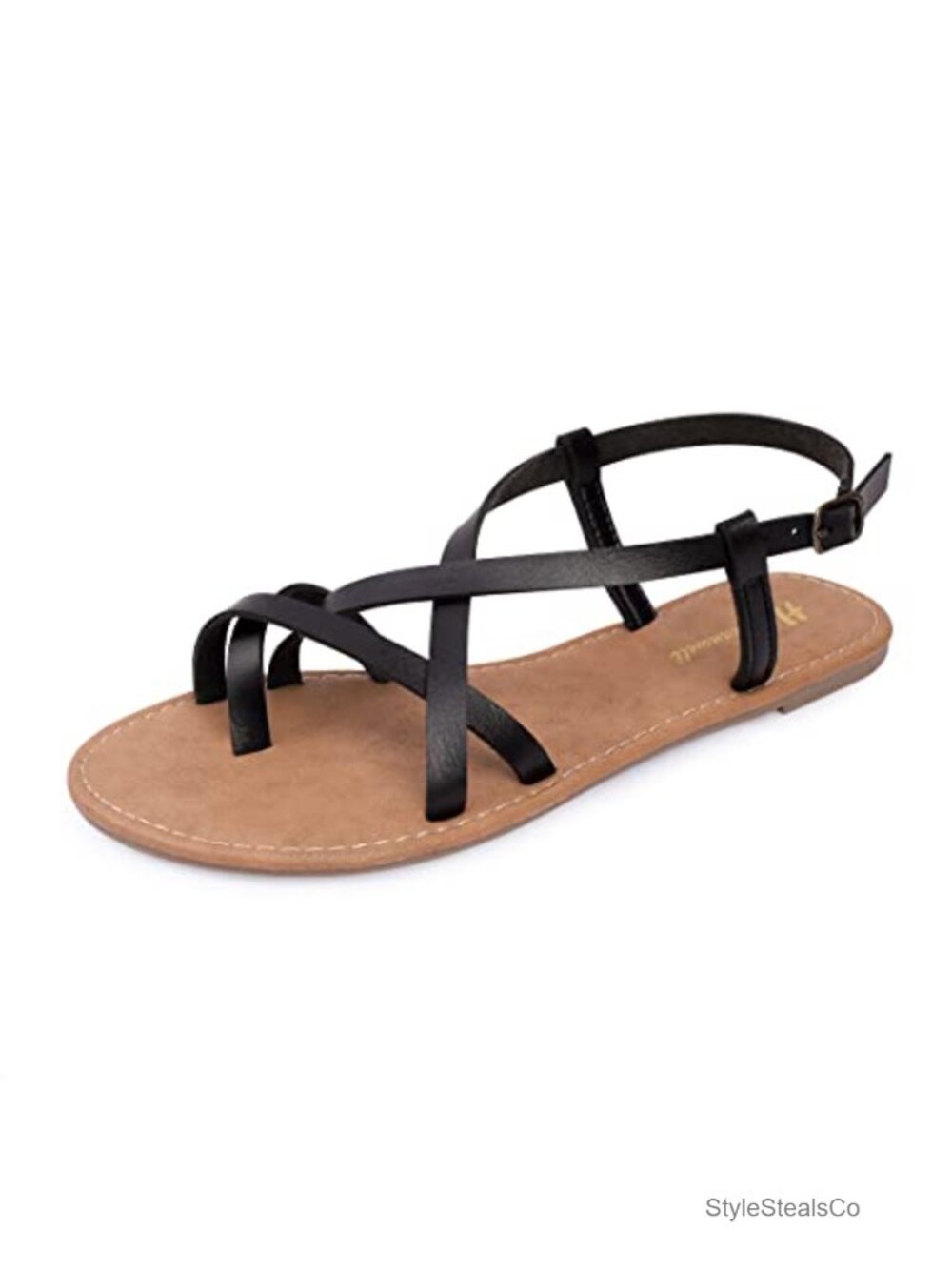 Gladiator Flat Sandals Fisherman Strappy Ankle Strap Adjustable Buckle TPR